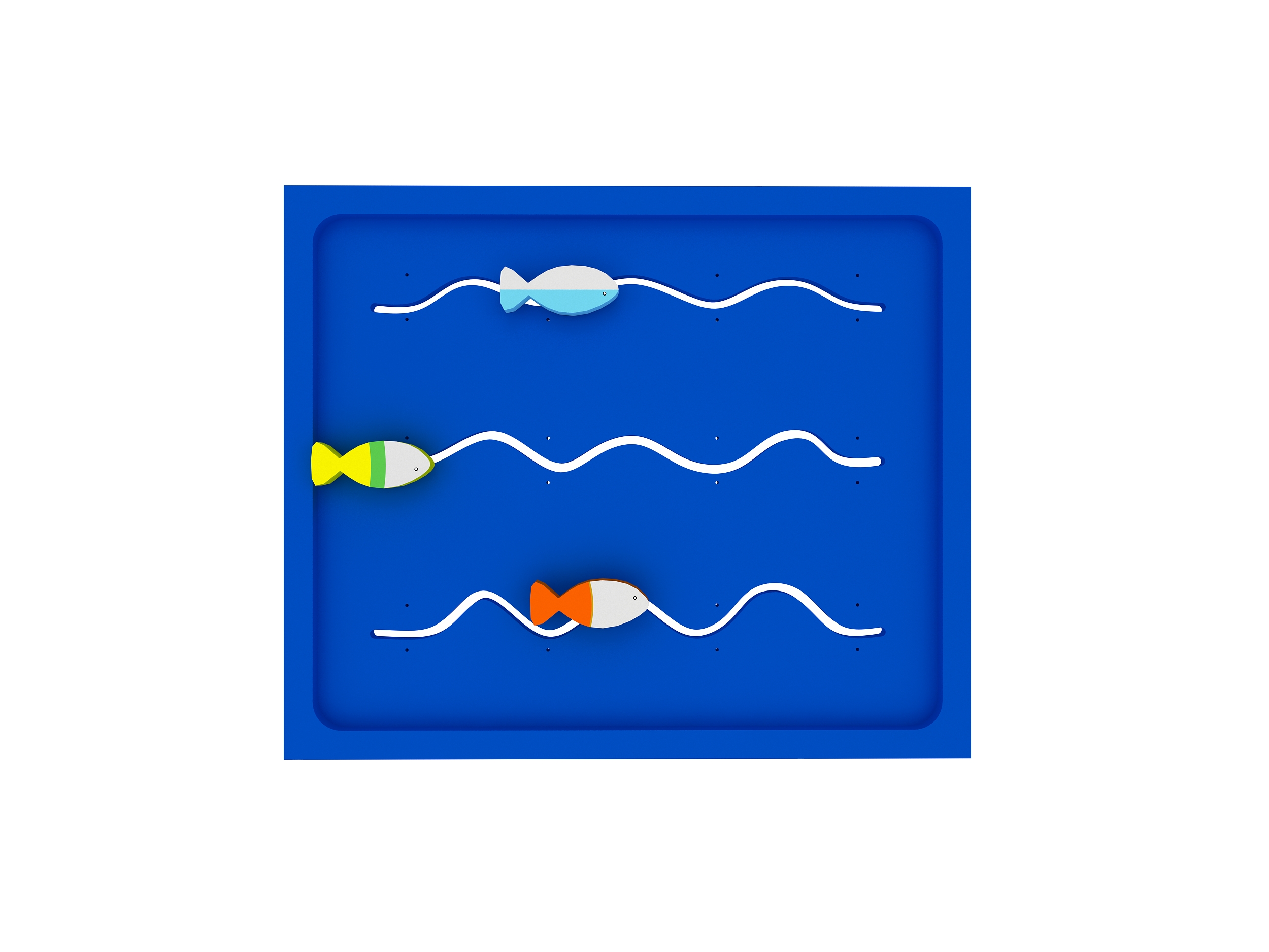 手控小鱼声光互动游戏箱(横行式)